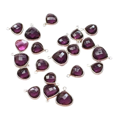 Connecteurs de lunette en argent 925 améthyste 11-13mm pour apprêts de bijoux