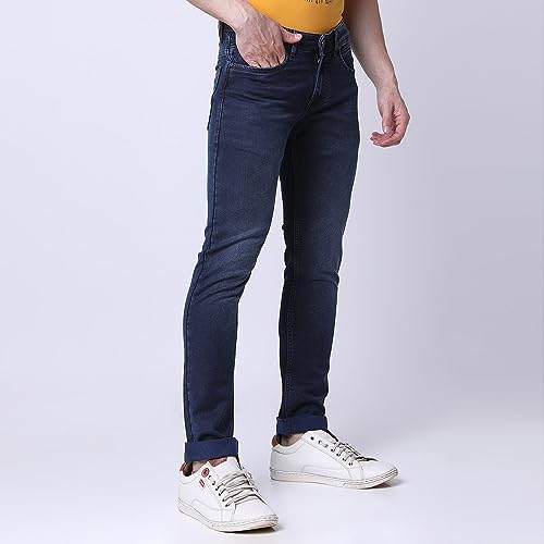 Image of Oxemberg Cotton Slim Fit Solid Denim for Men (DS20024)