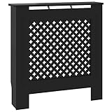 vidaXL Radiator Cover, Radiator Guard for Home Office, Heater Cover for Living Room Decorative, Heating Cabinet Protective Cover, Black MDF