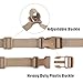 XTACER Backpack Accessory Strap Luggage Straps Cover Strap Sleeping Bag Strap with Buckle (TAN - Release Buckle Straps (4-Pack))
