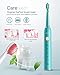 Blenpapa USB Rechargeable Sonic Electric Toothbrush for Adults Powered Motor Soft Dupont Brush Heads 2 Minutes Timer 5 Modes Teeth Whitening, Green