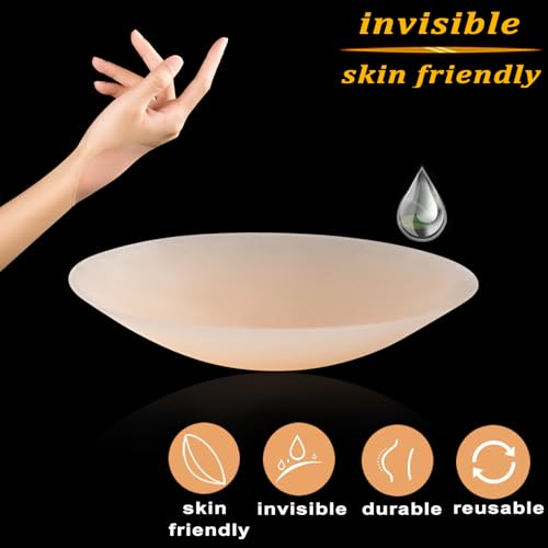 PRETTYWELL Nipple Covers for Women,Waterproof Silicone Nipple Pasties Reusable,Ultra Thin Adhesive Nipple Cover Petals4