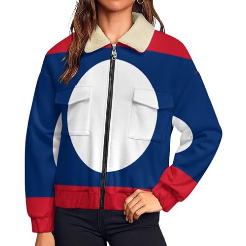 Manteau poche blouson sweat femme motif Los Angeles bicolore au design moderne