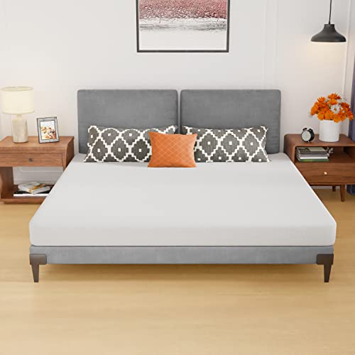 Image of PayLessHere | 6 Inch King Mattress | Medium Firm Base Foam Mattress | Removable Washable Zipper Cover | Breathable & Comfortable | White | Bed in a Box | CertiPUR-US Certified