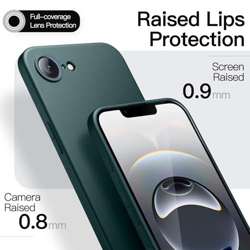 Image of JETech Slim Case for iPhone 17e /16e, Midnight Green | Camera Lens Protection, Ultra-Thin Matte Finish, Lightweight Minimalist Cover