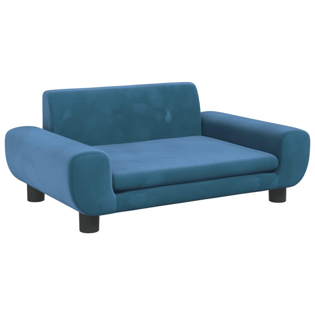 Homgoday Canapé pour enfants, bleu 70 x 45 x 33 cm, en velours, canapé, salon, canapé, salon, canapé, canapé, jardin, salon, terrasse extérieure, mobilier