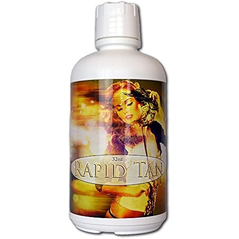 Spray Tan Solution - Rapid Tanning Bronze Solution - Sunless Airbrush Spray Tan - 32oz Cover