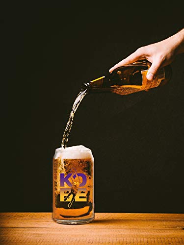 Basketball Sports Athletic Player Custom - Customized Beer Can Glass 16 Oz (Kobe #24) #TOP4