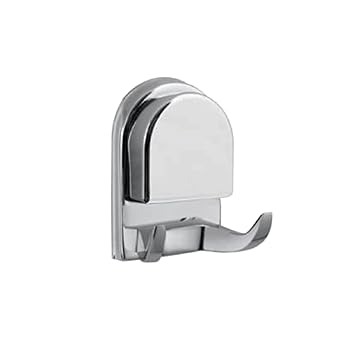 Parryware Comfort Twin Robe Hook| T6905A1 |Stainless Steel|Hooks for Hanging Keys,Clothes,Towel|Silver with Chrome Finish|(Pack of 1)