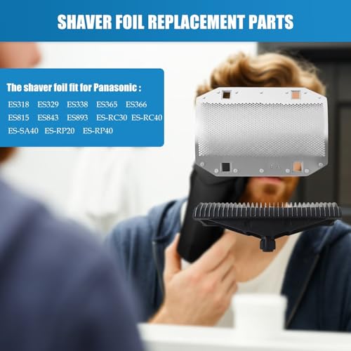 UPGRADED 2-Pack Shaver Replacement Foil Screen &Cutter Compatible with Panasonic ES893 ES3050 ES3042 ES3750 ES3760 ES3800 ES3801 ES3830 ES3831 ES3832 ES3833 by GRABOTE