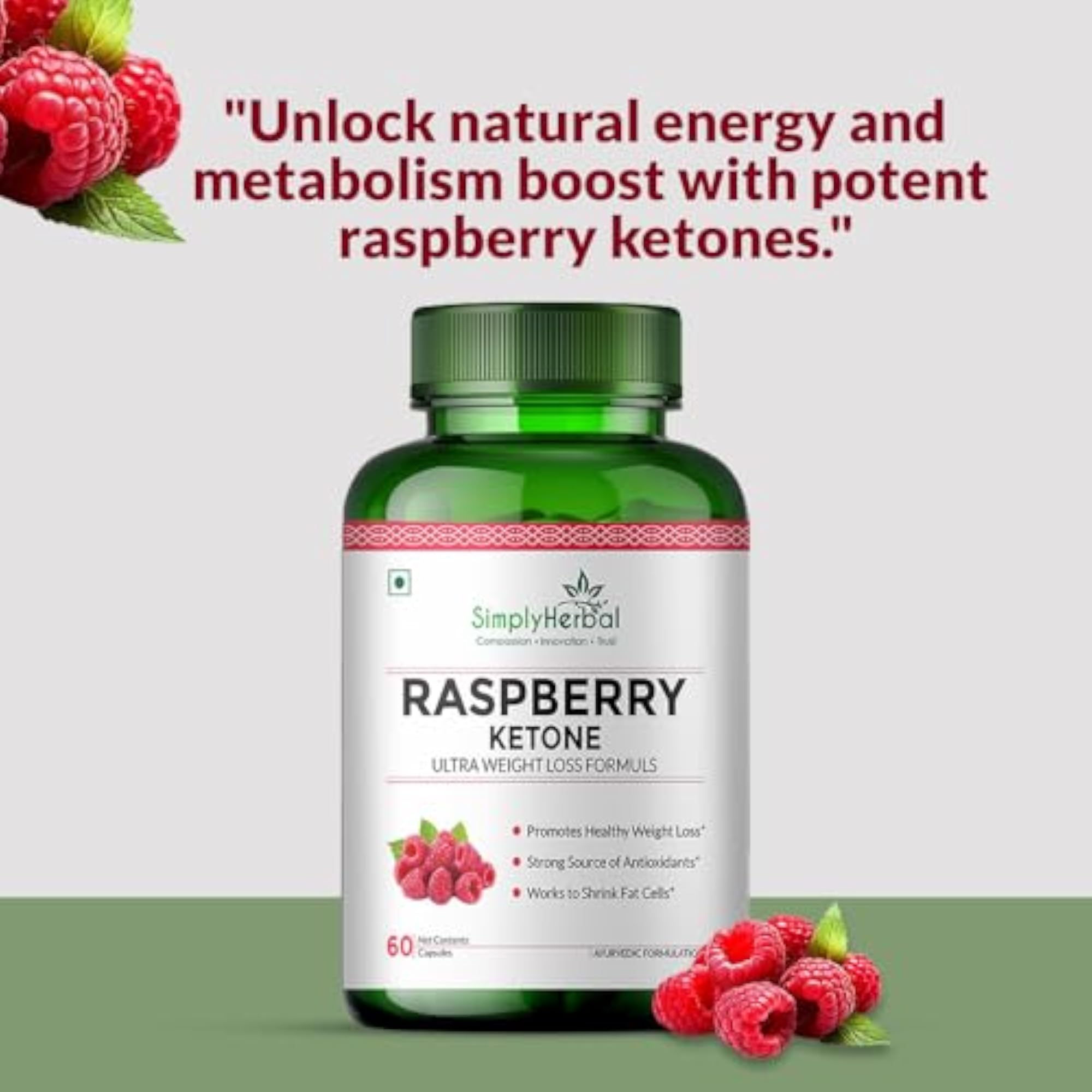 Raspberry Ketone Fruit Extract 800 MG Capsules for Weight Management
