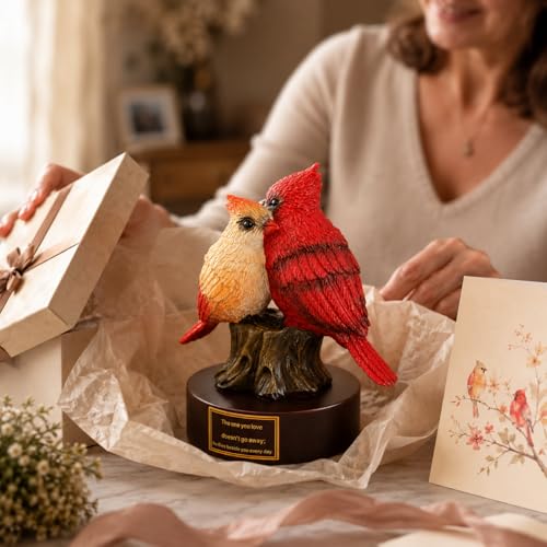 Figura Decorativa de Cardenal Rojo en Resina miniatura 6