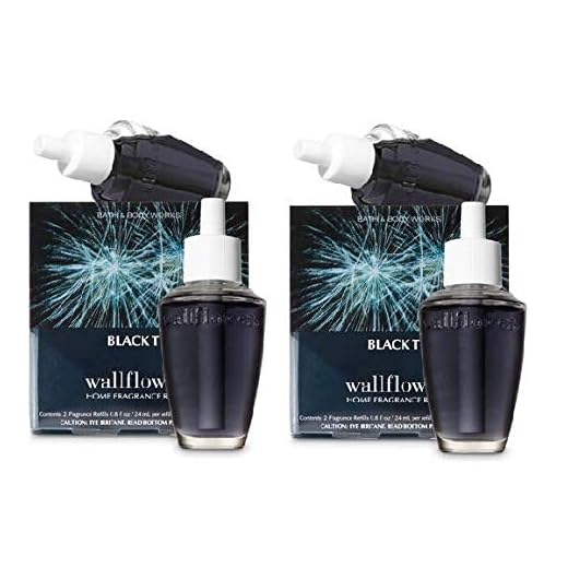 Bath and Body Works 4 Pack Black Tie Wallflowers Fragrance Refill 0.8 Oz.