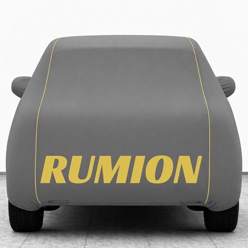 Image of Kings of Cover New Grey 100% Waterproof Rumion Car Cover | Polyester Car Body Cover for Rain & Sun | UV Protection, Dustproof, Scratch Resistant, Windproof, Heat Resistant, Custom Fit