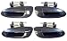 PT Auto Warehouse NI-3118S-QPK - Outside Exterior Outer Door Handle, Smooth Black - 1 Front Left, 1 Front Right, 1 Rear Left, 1 Rear Right