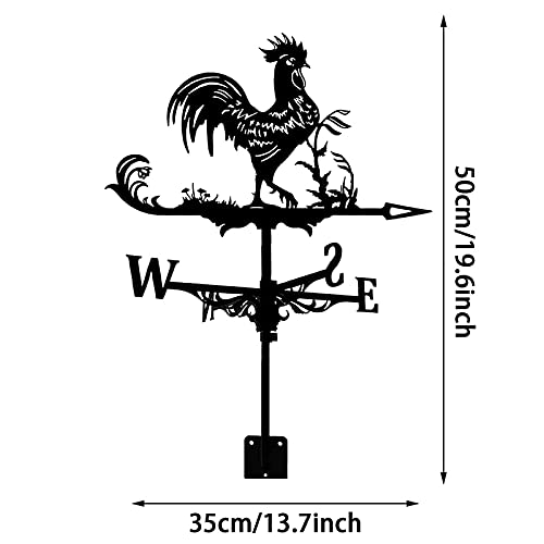 Girouette à vent en acier inoxydable avec indicateur de direction rétro - 7