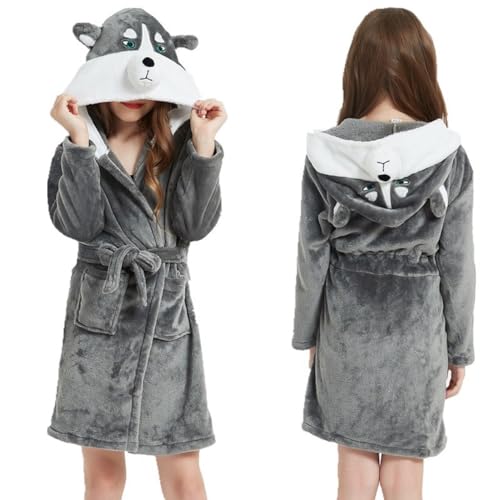 Animal Hooded Robe - Unisex Loungewear, Animal-Themed Bathrobe for Kids, Boys & Girls, Christmas or Birthday Gift
