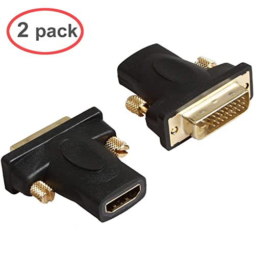 Lineso 2 Pack Dvi Male To Hdmi Female Adapter Converter #TOP4
