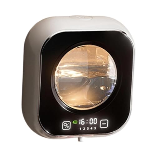 LeeQinersw Dispensador Automático de Jabón para Montaje en Pared Táctil Pantalla Digital Recargable Volumen Regulable Iluminación Ambiente Adecuado para L, Blanco, Individual