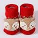Christmas Slippers for Kids Personalized Reindeer Santa Knit Christmas Cute Slipper Socks Holiday Party Socks Khaki,One Size