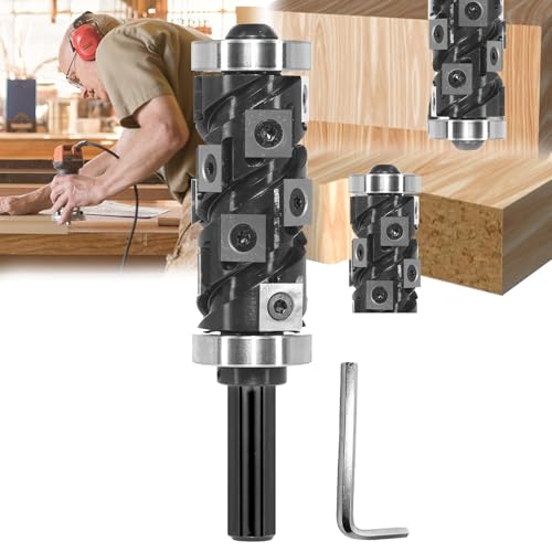 Aisny - Fraise Affleurante, Fraise Indexable Arbre 12mm Fraise Hélicoïdale En Carbure Monobloc Fraise à Copier Pour Défonceuse Diamètre Coupe 30mm Fraise Affleurante Roulements à Billes En Haut Et En Bas - -10%