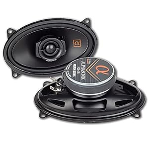 Alphasonik 1 Pair of NS46 Neuron Series 4×6 (240 Watts Max for The Pair) 120 Watts Max Per Speaker 2-Way Full-Range Car Audio Speaker with PEI Dome Tweeter Polypropylene Cone