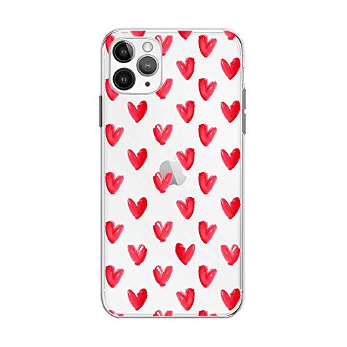 FancyCase Compatible with iPhone 12 Pro (6.1inch)-Hearts Pattern Soft Silicone Protective Transparent iPhone 12 Pro Case (Red Hearts) FancyCase Compatible with iPhone 12 Pro (6.1inch)-Hearts Pattern Soft Silicone Protective Transparent iPhone 12 Pro Case (Red Hearts)