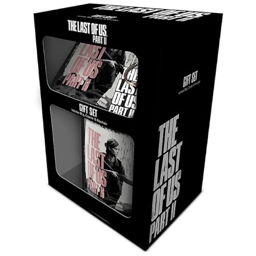 The Last Of Us Tasse, Untersetzer und Schlüsselanhänger Geschenkset in Geschenkbox - 325ml Keramik Kaffeebecher - Offizielles Lizenzprodukt