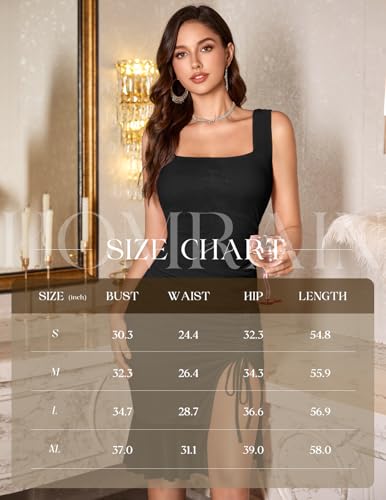 Image of HomRain Mesh Bodycon Dress for Women Square Neck Sexy Ruched Elegant Cocktail Party Midi Dresses