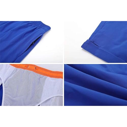 Shorts cortos deportivos para hombre con bolsillos con cierre miniatura 6