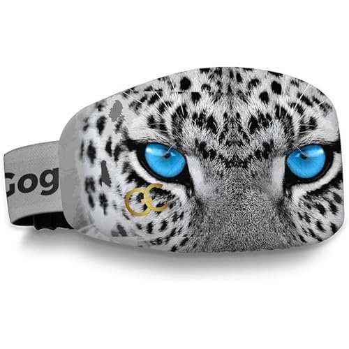 GogglesCover Housse de protection pour lunettes de ski et snowboard Motif léopard des neiges