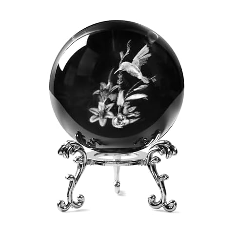 JFTOSALE 60mm 3D Laser Hummingbird Crystal Ball Cover