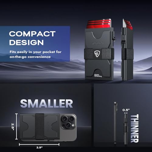 mens business card holder slim card wallet for men and women minimalist rfid blocking wallet with pop-up function thin design metal cases holds 66 cards gifts for men men39s accessories