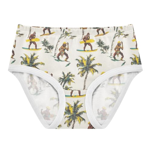 Girls Underwear Soft Cotton Palm Trees Bigfoot Kids Panties in Sizes 2/3t, 4t, 5t, 6 and 8