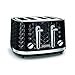 Morphy Richards Vector 4 Slice Toaster, High Gloss Geometric Design, Defrost and Reheat, Variable Width Slots, Removeable Crumb Tray, Black, 248131