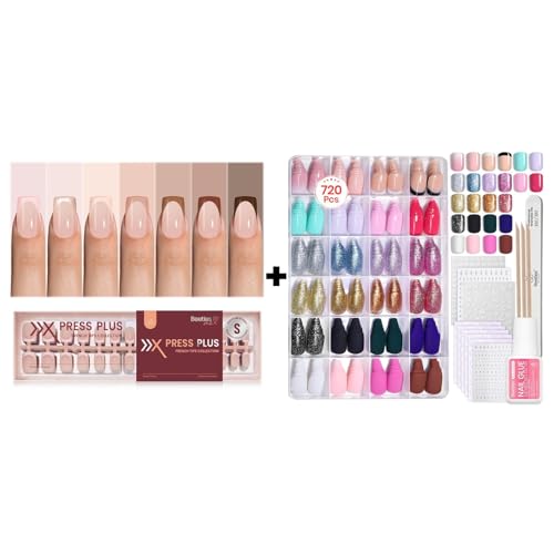 Beetles X Press Plus French Tip Nails - 7 Colors