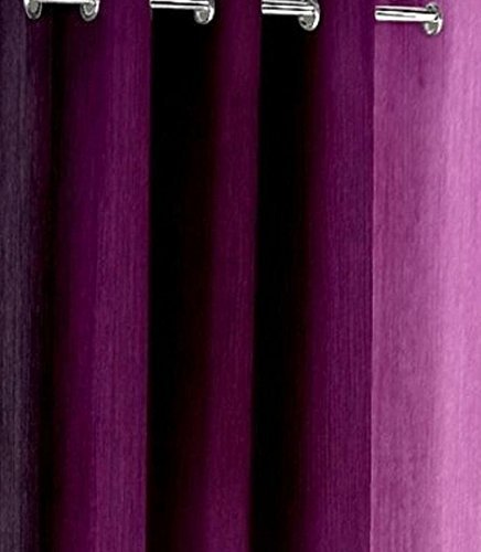 Image of SKIVE India Polyester Blend Long Crush Eyelet Window 5 ft Curtains (Purple) Set of 2