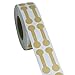 Hybsk 1000pcs Jewelry Price Tags Merchandise Barbell Price Stickers Jewelry Size Identify Labels(Kraft Paper)