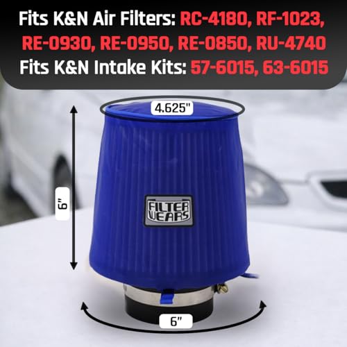 Image of FILTERWEARS Pre-Filter K148L For K&N RU-4740 RE-0930 RE-0950, 22-8033PK