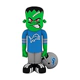Sporticulture NFL Detroit Lions 7'8" Blow Up Inflatable Steinbacker with LED Lights & Built-in Blower - Balloon Merchandise Decor for Backyard & Frontyard and Party Decorations