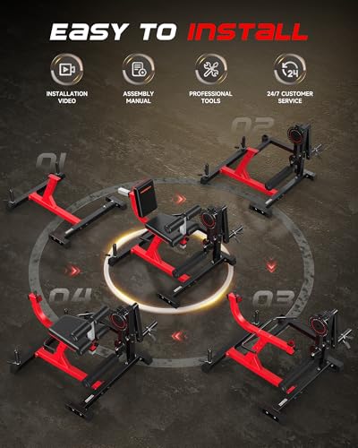 Image of FEIERDUN 4-in-1 Adjustable Leg Extension Curl Machine - 700lbs Capacity Leg Extension Machine for Lower Body Workouts - Adjustable Leg Curl Machine