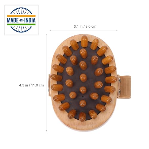 Image of Wooden Scalp Massager for Hair Growth, Bamboo Head Massage Brush to Stimulate Circulation, Natural Anti-Static Scalp Scrubber for Wet /Dry, Relaxing Gua Sha Tool for Face & Body, Gift for Women Men