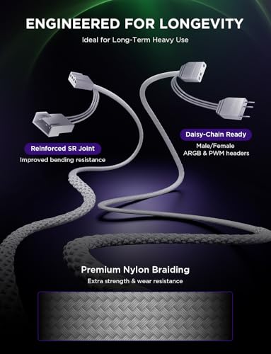 Image of AsiaHorse Nyota Pro 120mm PC Fans ARGB PWM, Modular Daisy-Chain Design, Dual-Zone Asynchronous Lighting, 18 Addressable LEDs, 2000RPM High Airflow 61.5CFM, Low Noise 29dB, for PC Case & Liquid Cooler