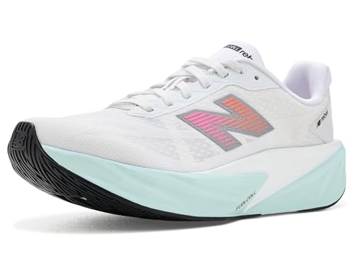 New Balance ���f�B�[�X FuelCell Rebel V5, Nb 103 �z���C�g/�s���N�q�[�g, 11 Wide