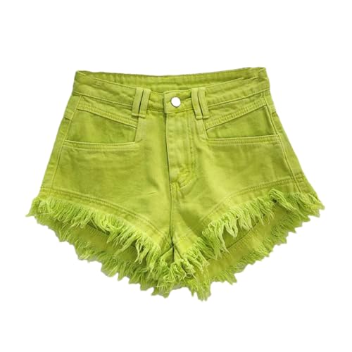 Jean d'été pour femme avec pompons déchirés originaux et coupe large tendance