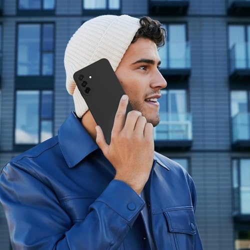 Image of DIZORO Microfiber Candy Case for Samsung A26 5G Smooth Touch Cushion Liquid Soft Silicone Gel Rubber Phone Cases Non-Slip Full Body Protective Shockproof Back Cover (Black)