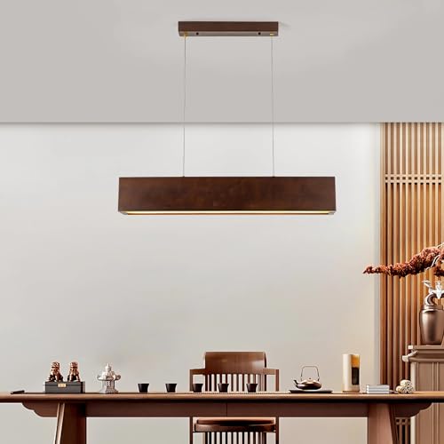 Suspension LED LWX L100 cm lustre table à manger noir réglable