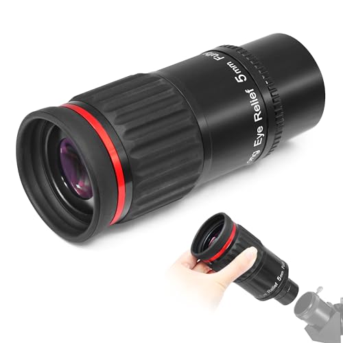 Astromania Super Wide Angle Eyepiece for Telescope, 1.25 & 2 inch SWA 70 Degree 5mm Telescope Eyepiece, Multi-Coated ED Element Telescope Accessories with T/T2 Camera Thread for Astrophotography
