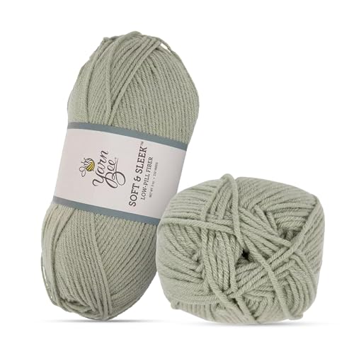 Image of Hobby Lobby Yarn Bee Soft & Sleek Yarn, 302 Sage | 4 Medium Weight, 100% Low Pill Acrylic, 232 Yards Per Skein
