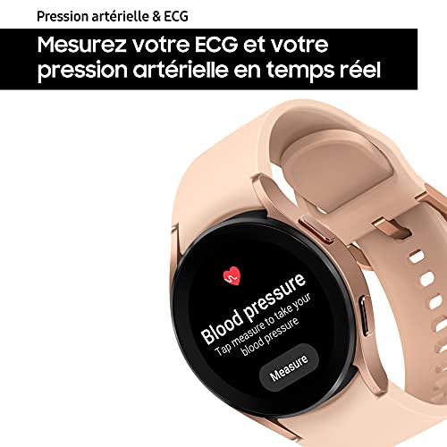 Samsung Galaxy Watch4 Bluetooth, 40 mm, noir - Montre connectée intelligente, surveillance de la santé, bien-être, sport, IMC, ECG, batterie longue durée – Version FR